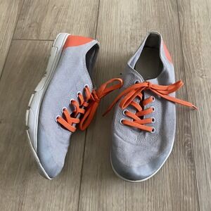 NoBull Canvas Trainers Men's Size 7 Women's 8.5 Grey Orange